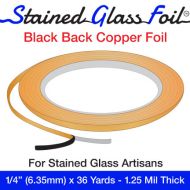 12582-Stained Glass Foil Black Back 1/4" 1.25 Mil  