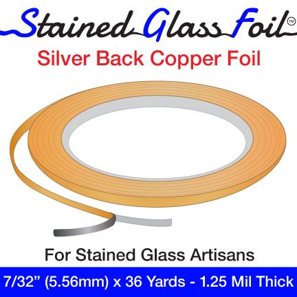 12588CS-Case Stained Glass Foil Silver Back 7/32" 1.25 Mil  100/cs