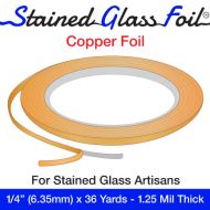 12573-Stained Glass Foil Copper 1/4" 1.25 Mil