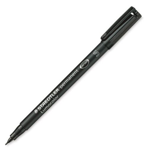 15100CS- Box Black Staedtler Lumocolor Permanent Pen, Super Fine Point 10ea