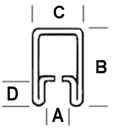 2082 Cascade 3/8" U Zinc Came #ZB375