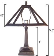 31004- 10" Dia.Metal Panel Lamp Base Kit, Antique Bronze Finish & Gold Hghlts, 14.5" Tall