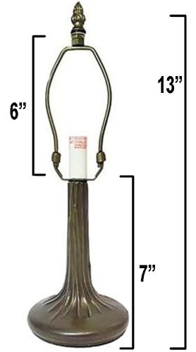 32019- Tree Trunk Metal Lamp Base, Antique Bronze Finish With Gold Highlts, 13" 