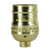 35010-Brass Plated Keyless Socket