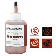 46090-Glassline Bottle Pen Brown