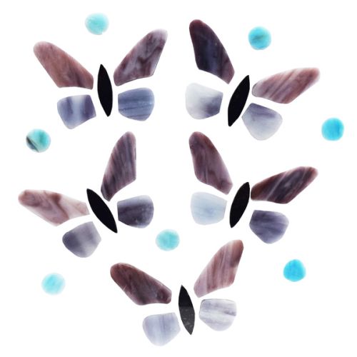 43632- Pre-Cut Stained Glass Butterflies