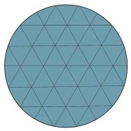 62373- .98" Lt. Blue Round Faceted Jewel. 25MM