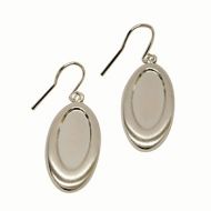 62908-Brushed Oval Satin Earrings