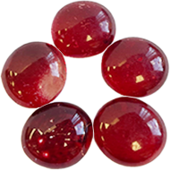 61002-Red Glass Nuggets 11/16", 52 Pcs/Bag Appx. 10oz.Bag