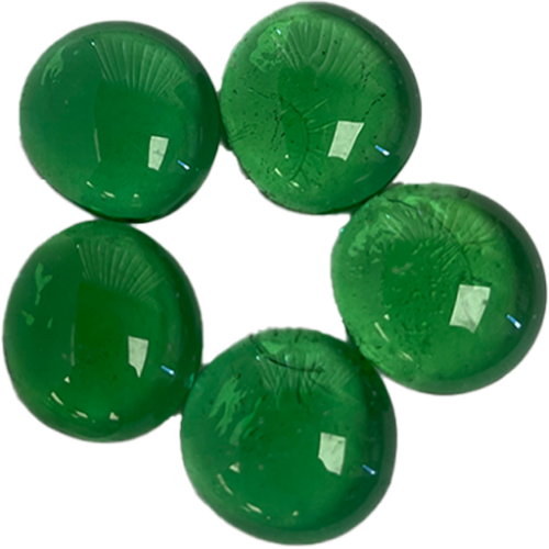 61010-Green Glass Nuggets 11/16", 62 Pcs/Bag Appx. 12oz.Bag