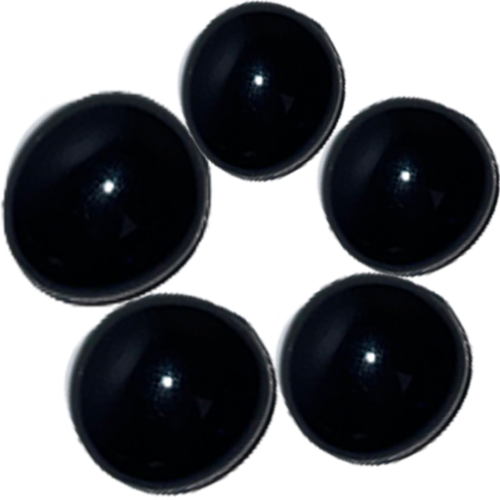 61012-Black Opal Glass Nuggets 9/16", 80 Pcs/Bag Appx. 12oz.Bag