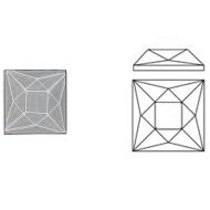 62415-Value 25MMx25MM Clear Square 17 Facets 