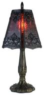 83135 - Gothic Boudoir Stained Glass Lamp with Satin Bronze Finish Base