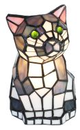 83150 - Kitty Stained Glass Lamp