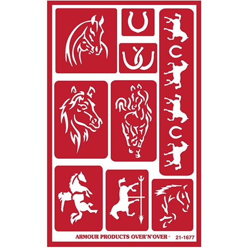 93019 - Etching Stencil Horses