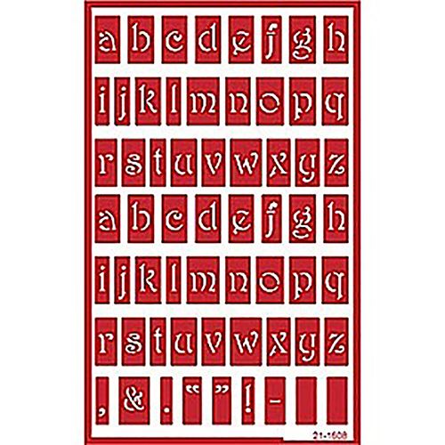 93026 - Etching Stencil Lowercase Alphabet