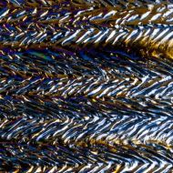 BU010075F - Iridized Black Herringbone Ripple