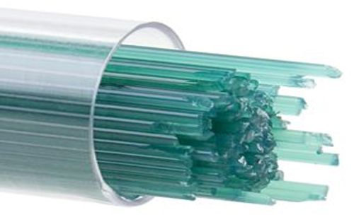 BU014407- Bullseye 1MM Teal Green Opal Stringers - 90 COE