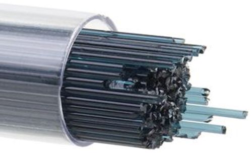 BU110807- Bullseye 1MM Aquamarine Blue Transparent Stringers - 90 COE