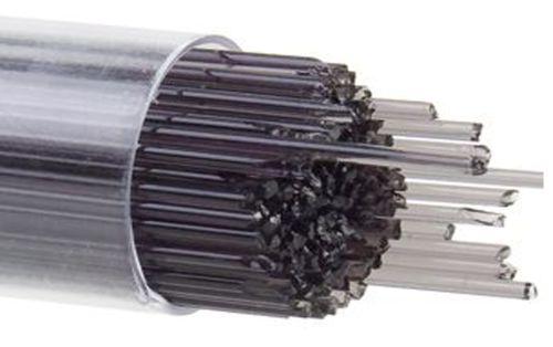 BU112907- Bullseye 1MM Charcoal Gray Transparent Stringers - 90 COE