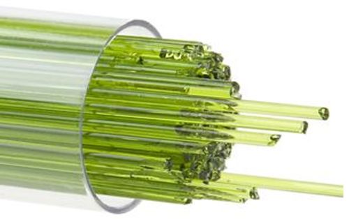 BU142607- Bullseye 1MM Spring Green Transparent Stringers - 90 COE