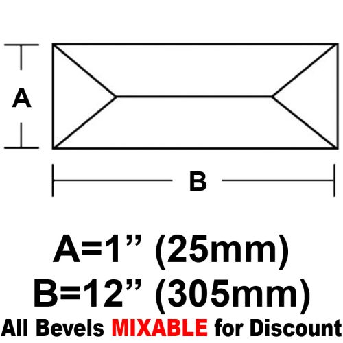 BV112CS-Case 240ea. Rec.Peaked Bevel 1"x12"