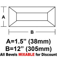 BV1512-Rec.Bevel 1.5"x12" 