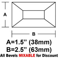 BV1525-Rec.Bevel 1.5"x2.5"