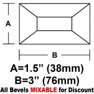 BV153-Rec.Bevel 1.5"x3" 