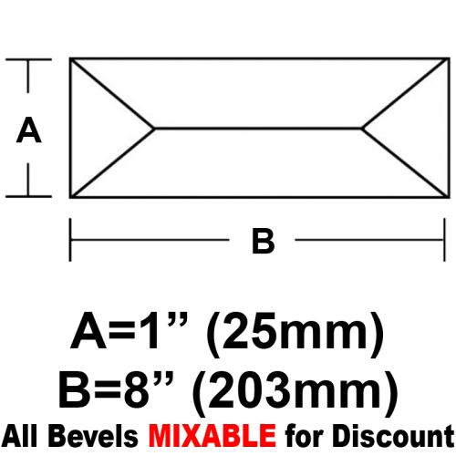 BV18-Rec.Peaked Bevel 1"x8"