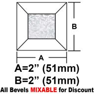 BV22G-Glue Chip Square Bevel 2"