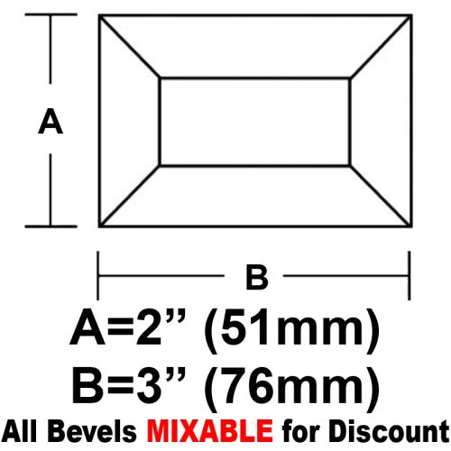 BV23CS-Case 480ea. Rec.Bevel 2"x3" 