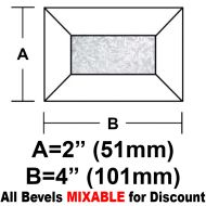 BV24G-Glue Chip Rec.Bevel 2"x4"