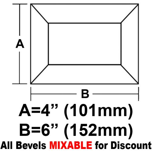 BV46CS-Case 120ea. Rec.Bevel 4"x6" 