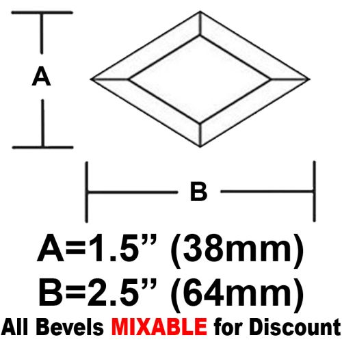 BVD12-Diamond Bevel 1.5"x2.5"