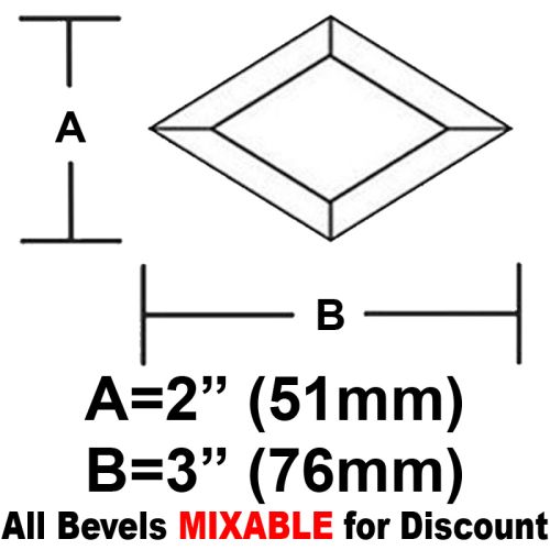 BVD23-Diamond Bevel 2"x3"