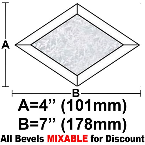 BVD47GCS-Case 180ea. Glue Chip Diamond Bevel 4"x7" 