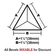 BVT15-Triangle Bevel 1.5"x 1.5"x 1.5" 