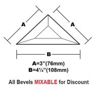 BVT34-Triangle Bevel 3"x3"x4-1/4"