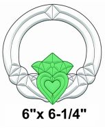 COEC821-Exquisite Cluster Small Color Irish Claddagh