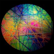 DC696A-CBS Thin Dichroic Mixture On Black Pixie Stix 16"x19" - 96 COE