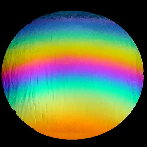 DC814B-CBS Thin Dichroic Rainbow 2 On Clear 8"x9" - 90 COE
