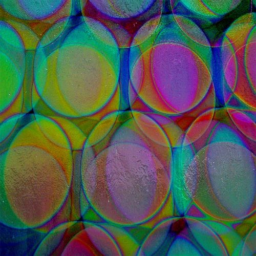 DC891A-CBS Thin Dichroic Mix On Black 3"Balloons 16"x19" - 90 COE