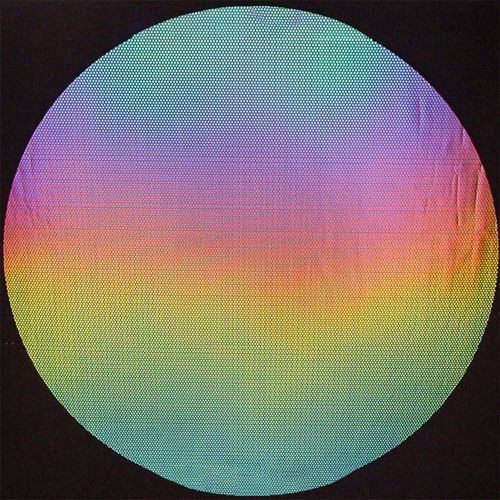 DC940C-CBS Thin Dichroic Rainbow 1 On Clear Dot 4"x4.75" - 90 COE