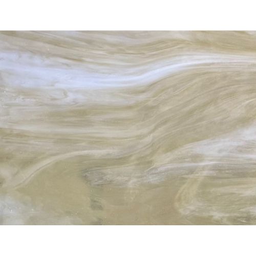 DG1050 - Designer Glass Ivory, White, Clear Wispy