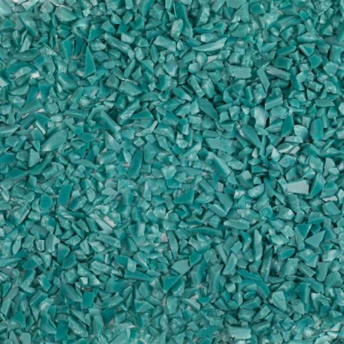 UF5069-Oceanside Frit Coarse Peacock Green Opal 8.5oz Jar - 96 COE (#2234)