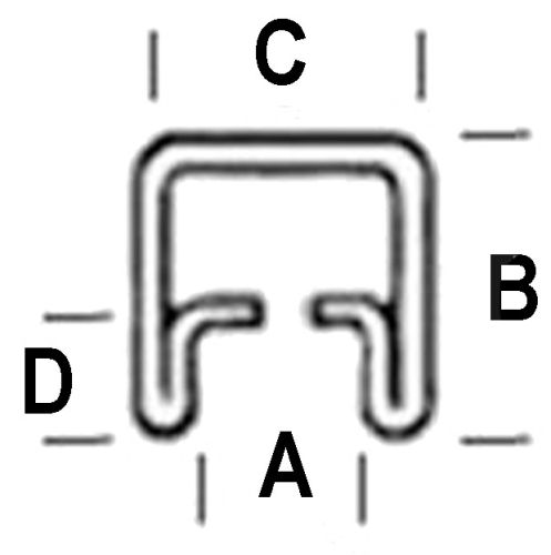 2042 Cascade 1/4" U Copper Came 9/32" #CB932
