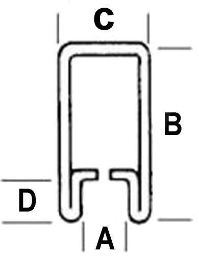 2084CS Case Cascade 3/4" U Zinc Came #ZB750 