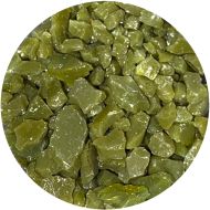 Y964300C4-Youghiogheny Frit Coarse Olive Green Opal 4oz Jar - 96 COE