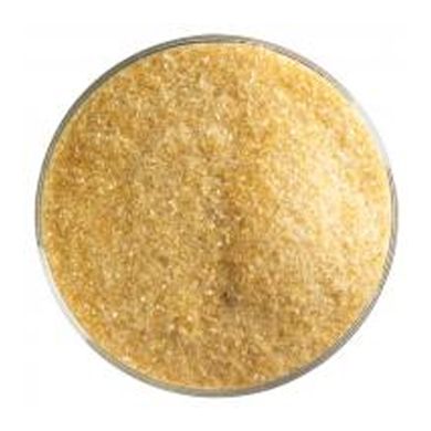 BU113791F- Bullseye Frit Fine Medium Amber Transparent 5oz Jar - 90 COE